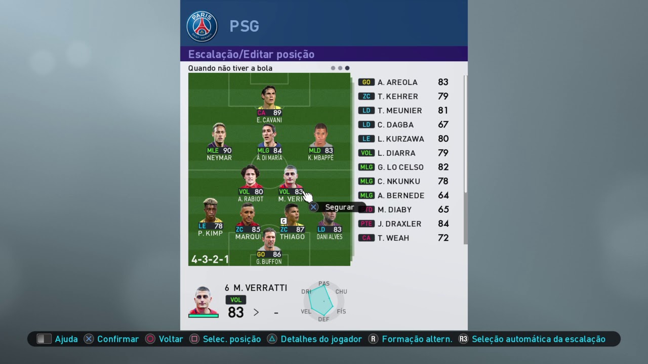 PES 2019 - TUTORIAL DE TATICAS COM O PSG (FORMAÇÃO FLUÍDA)