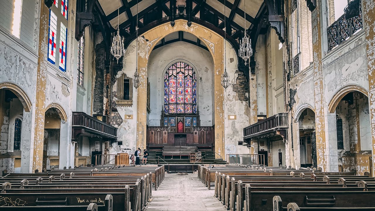 Abandoned Gothic-Style Lutheran Church in Chicago, Illinois
