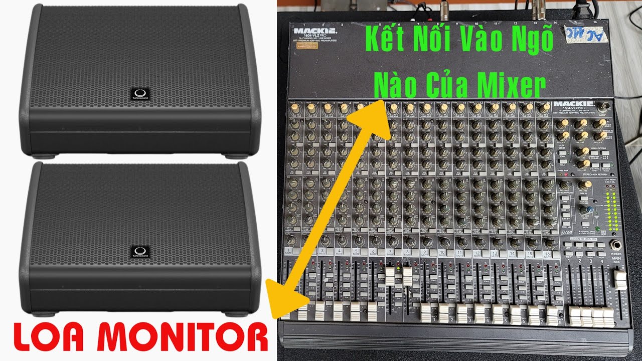 Mixer Mackie 1604 VLZ Pro, Kết Nối Loa Monitor Vào Ngõ Nào