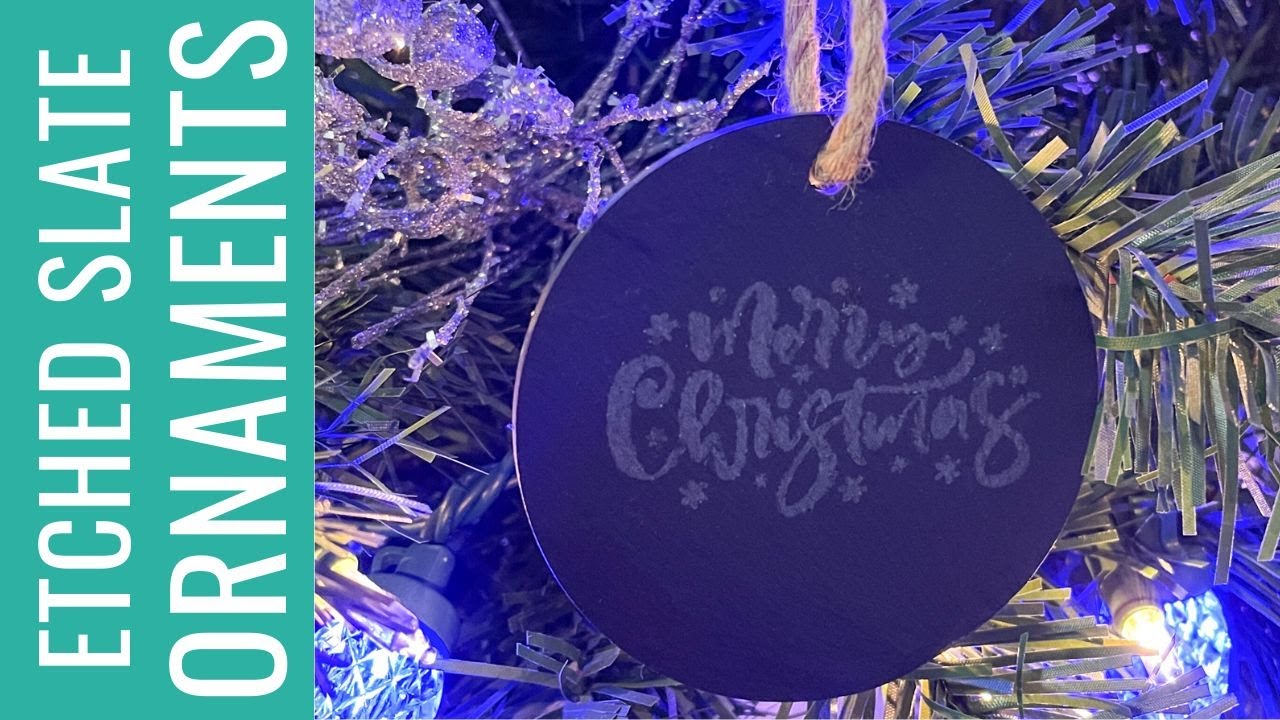 How to Make Etched Slate Christmas Ornaments with Etchall