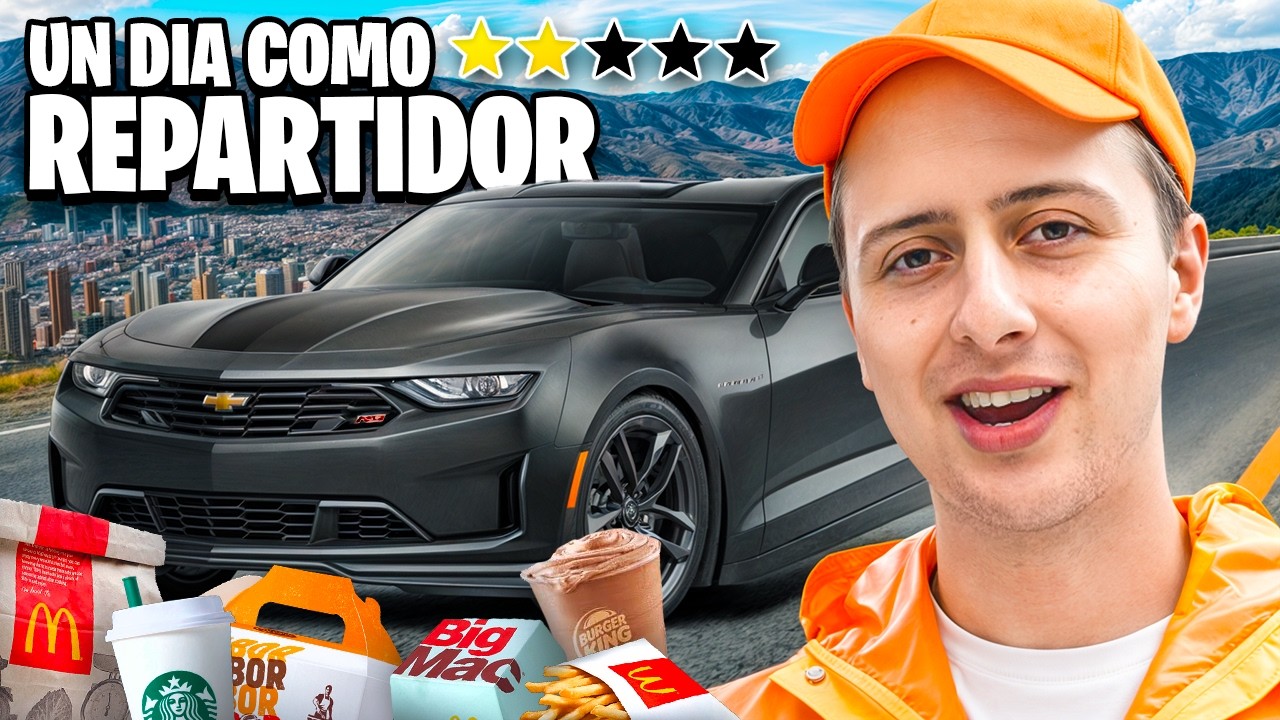 TRABAJÉ DE REPARTIDOR EN MI CAMARO SS 2023 Motor v8 6.2 LT 450hp que hace 0 a 100 en 3.8 segundos 😱