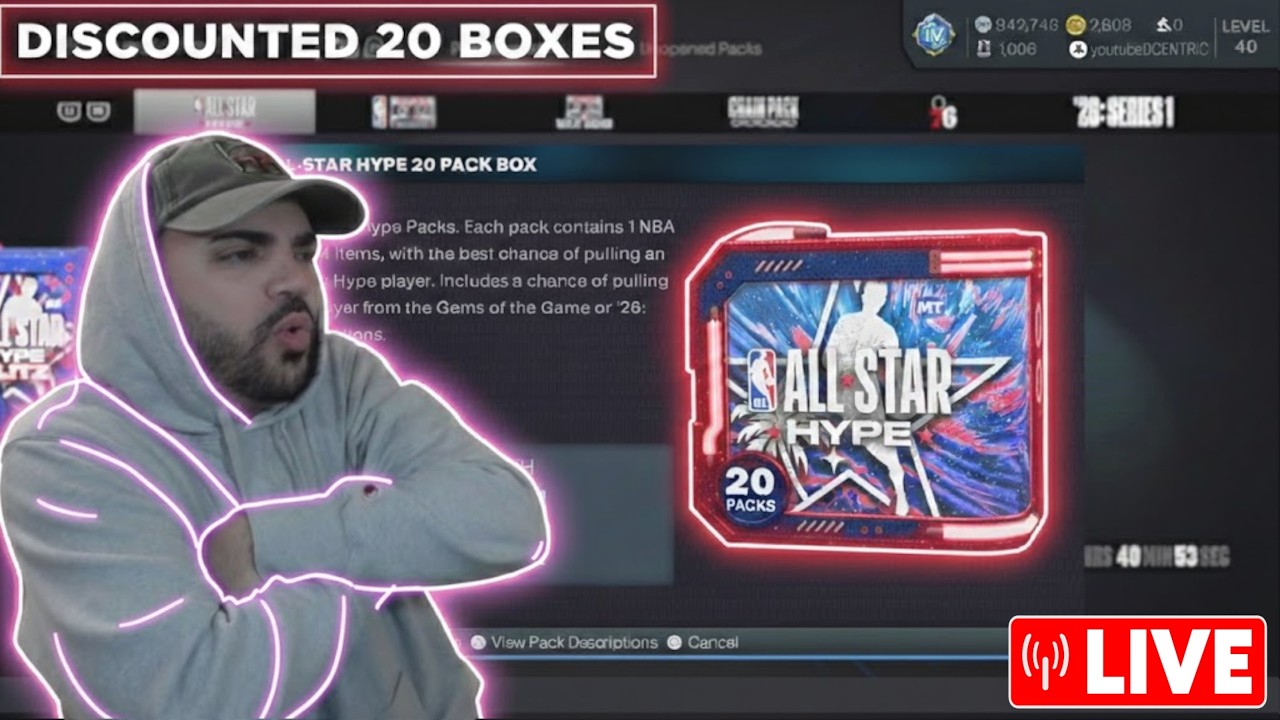ALL STAR HYPE CONTENT WITH DISCOUNTED 20 Pack Boxes?? NBA 2k26 Myteam LIVE *FESTIVAL THIS WEEKEND*