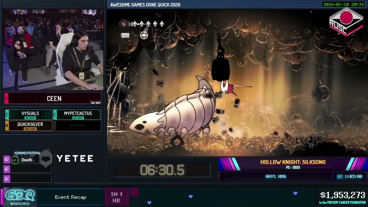 [RU] Hollow Knight: Silksong [Any% NMG] от @Ceen - #AGDQ2026