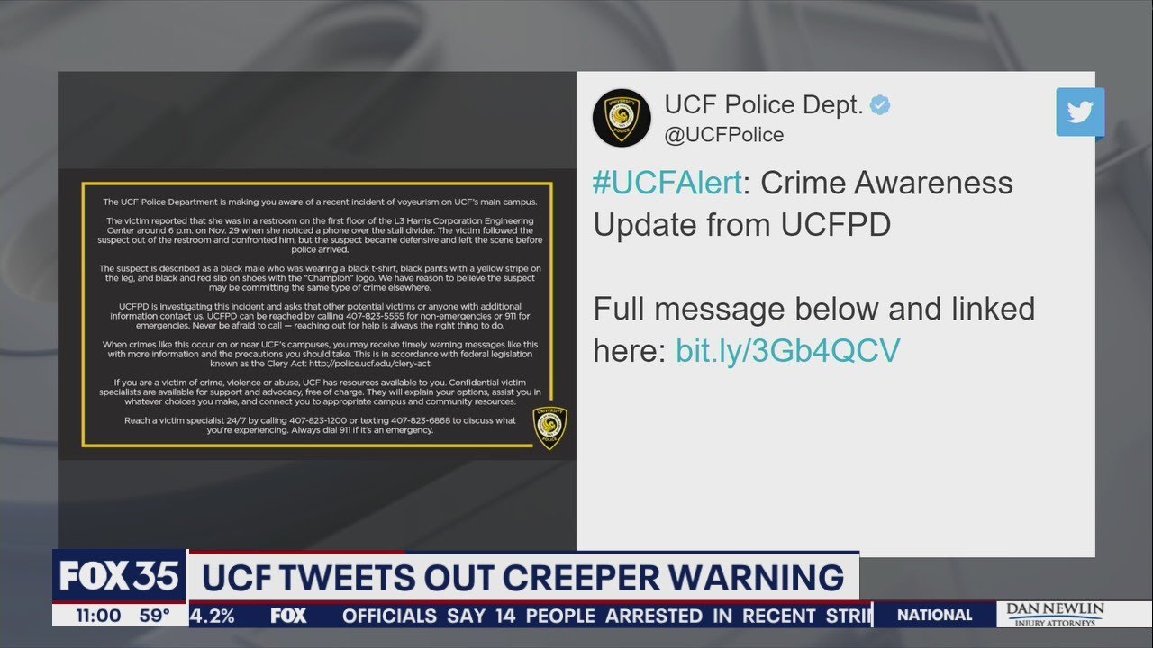 UCF Police warn students of voyeurism incident on main campus