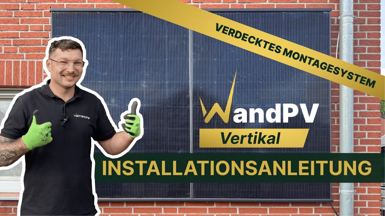 WandPV Vertikal - verdecktes Montagesystem Designlösung!