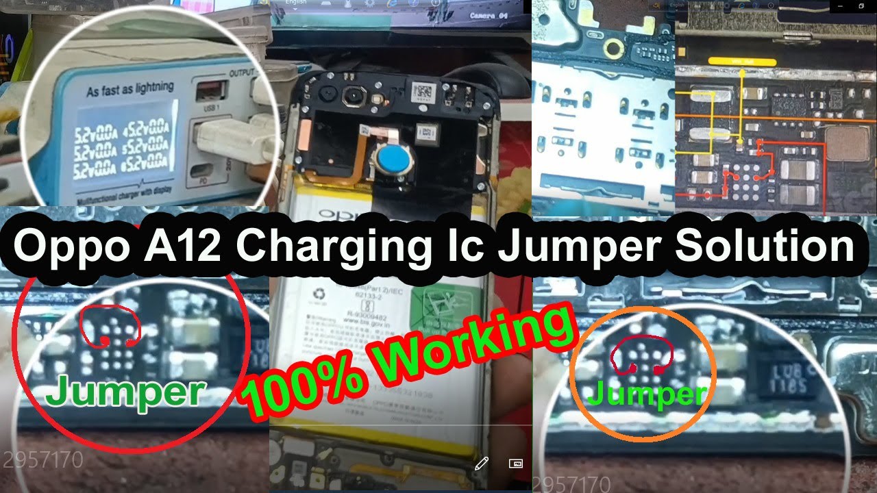 Oppo A12 Charging Ic Jumper Solution | Charging Problem | A12 Charging Ic Short Problem Ic Jumper