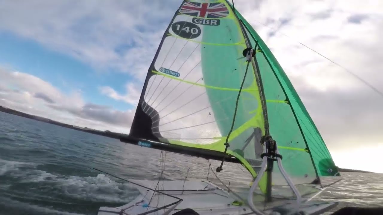 49er Sailing Downwind - Plymouth Sound