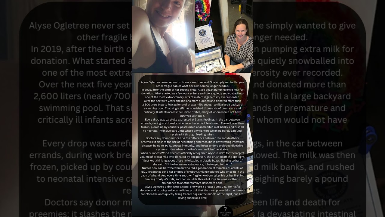 This U.S. mother set a Guinness World Record by donating over 2,600 litres of bre@st milk