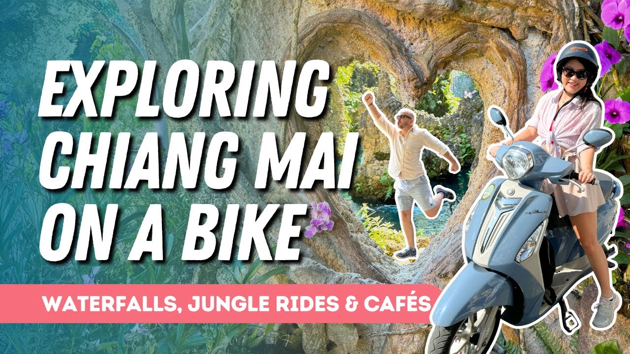 1 DAY on MOTORBIKE Chiang Mai Thailand: Coasters, Waterfalls & Cafes