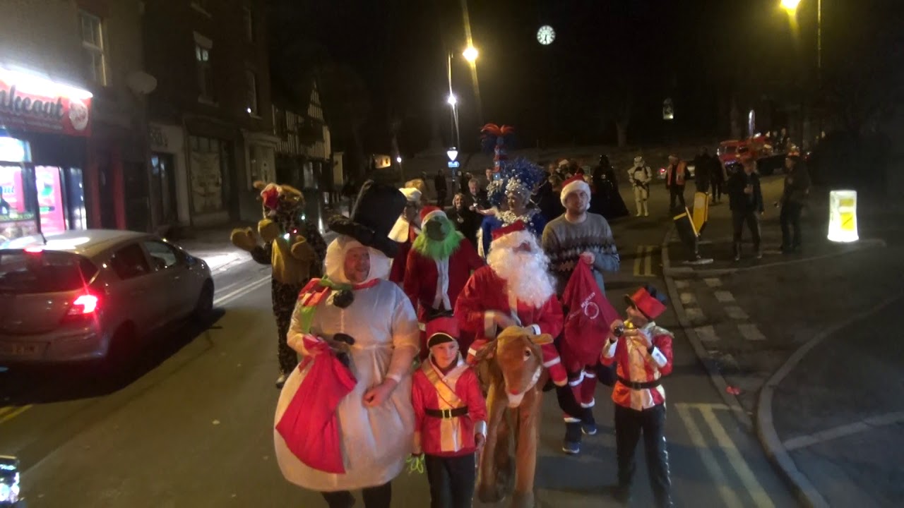 Leek Staffs Vindaloo Christmas light switch on parade 2018