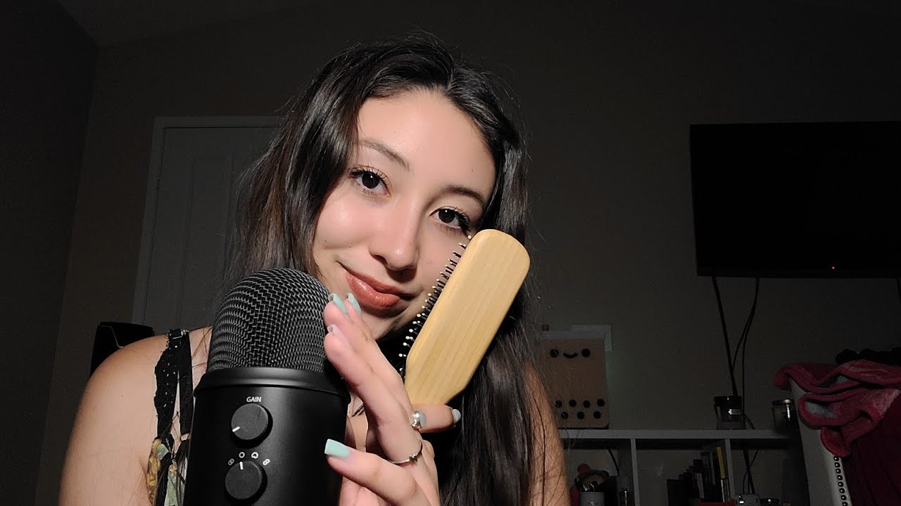ASMR hair brushing