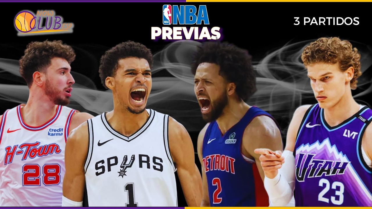 PREVIAS partidos NBA | 23.02.2026 | #115 PISTONS y SPURS MIDEN sus BUENAS RACHAS; ROCKETS vs JAZZ