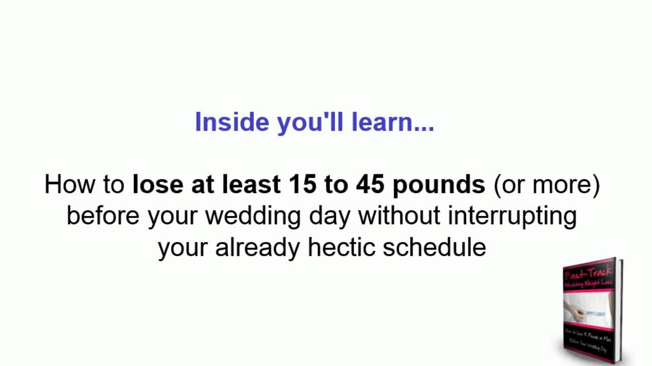 How To Lose Weight Before Wedding
