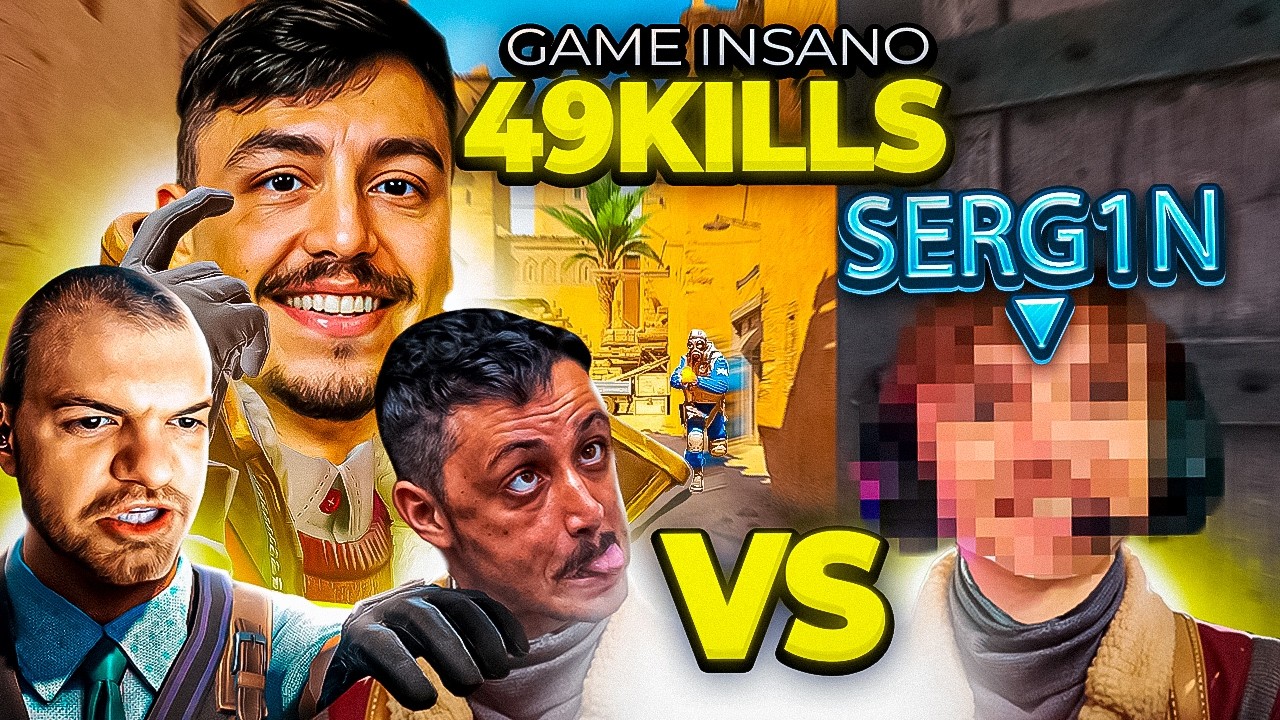 Chamei o WAVEIGL e DILERA pra enfrentar a lobby do SERG1N... esse jogo foi MUITO DIFÍCIL (49KILLS)🔥