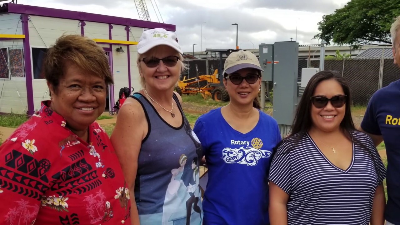Rotary in Hawaii - Service Project at Kahauiki Village