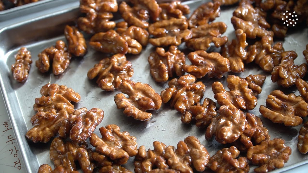 [sub]Ψ(●°̧̧̧꒳°̧̧̧●)Ψ 바사삭 고소달콤한 호두강정, 기름에 튀기는 법과 기름없이 굽는 법 꼼꼼정리, Hodu-gangjeong, 달방앗간