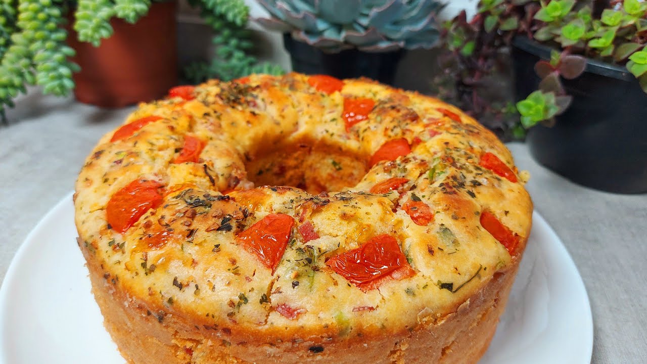 BOLO SALGADO SUPER FÁCIL - Com apenas 1 COLHER desse ingrediente, seu bolo fica mais gostoso