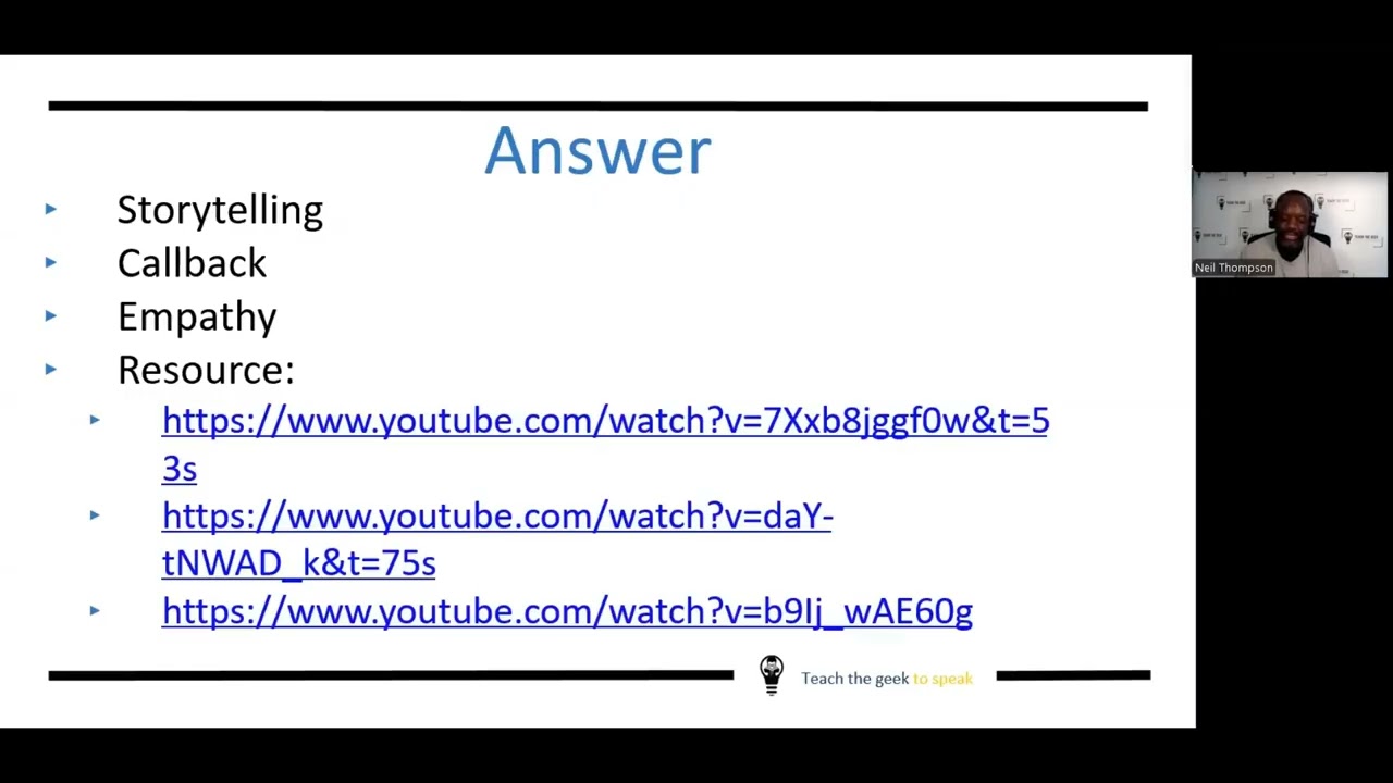Clip of OSPE Presentation - Teach the Geek