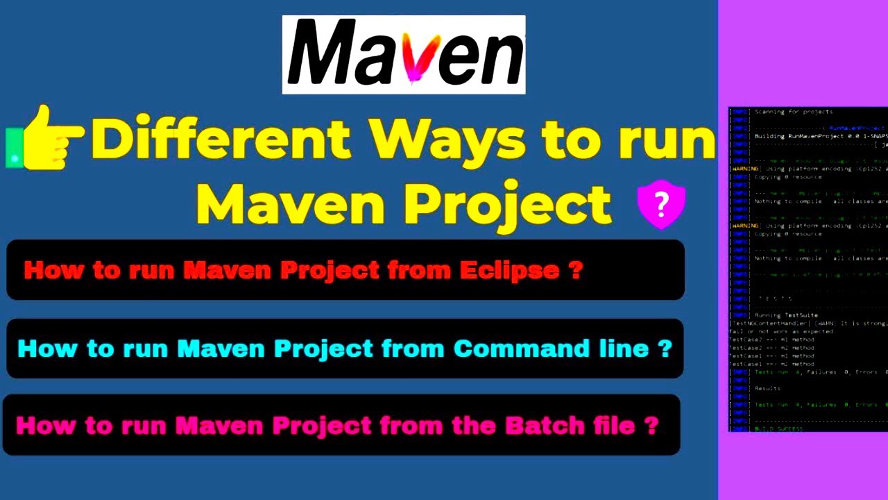 Различные способы запуска проекта Maven | ECLIPSE | Запуск проекта Maven из командной строки | из...