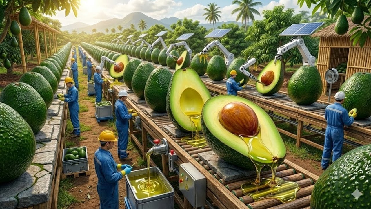 The secret of the avocado oil factory   Millions of avocados transformed into premium avocado oil