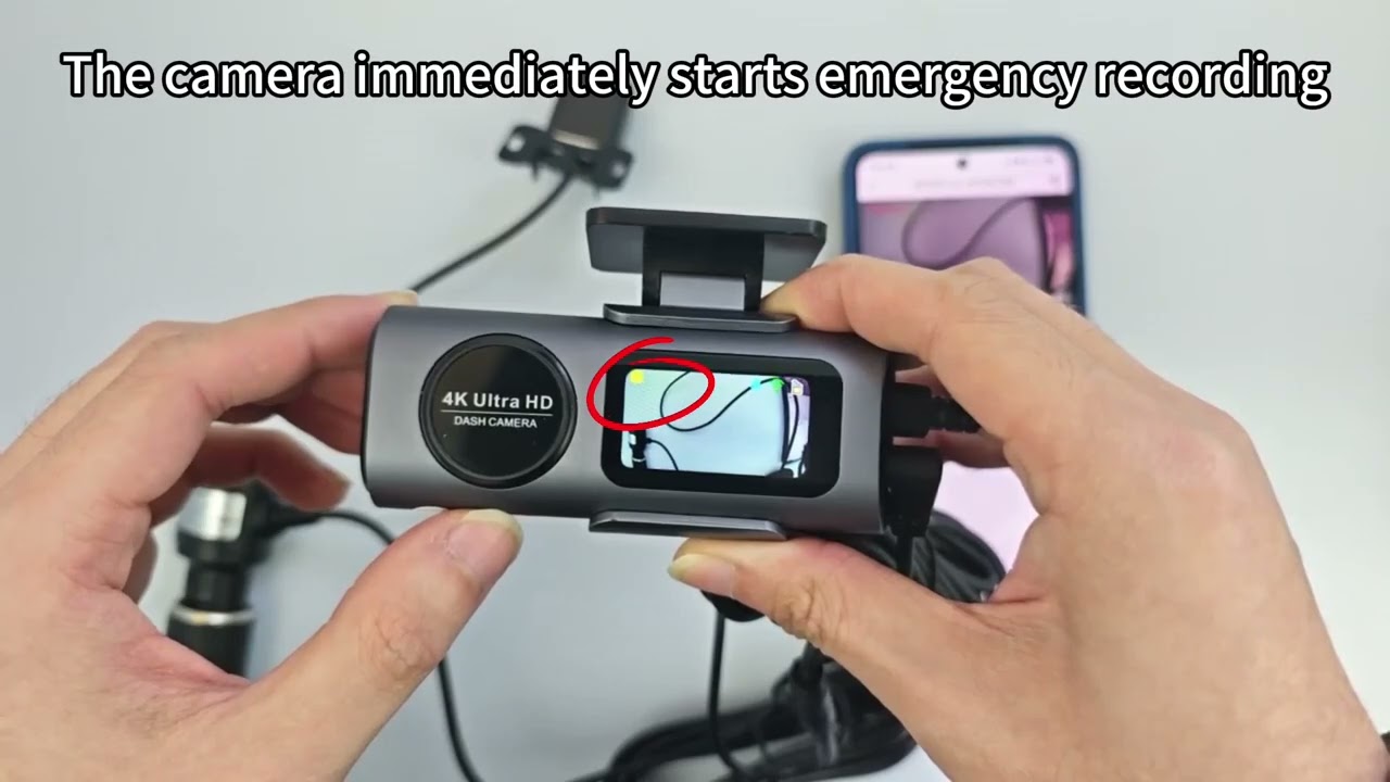 Відеореєстратор для авто 4K UHD WiFi реєстратор с G-сенсором 24/7 з камерою заднього виду