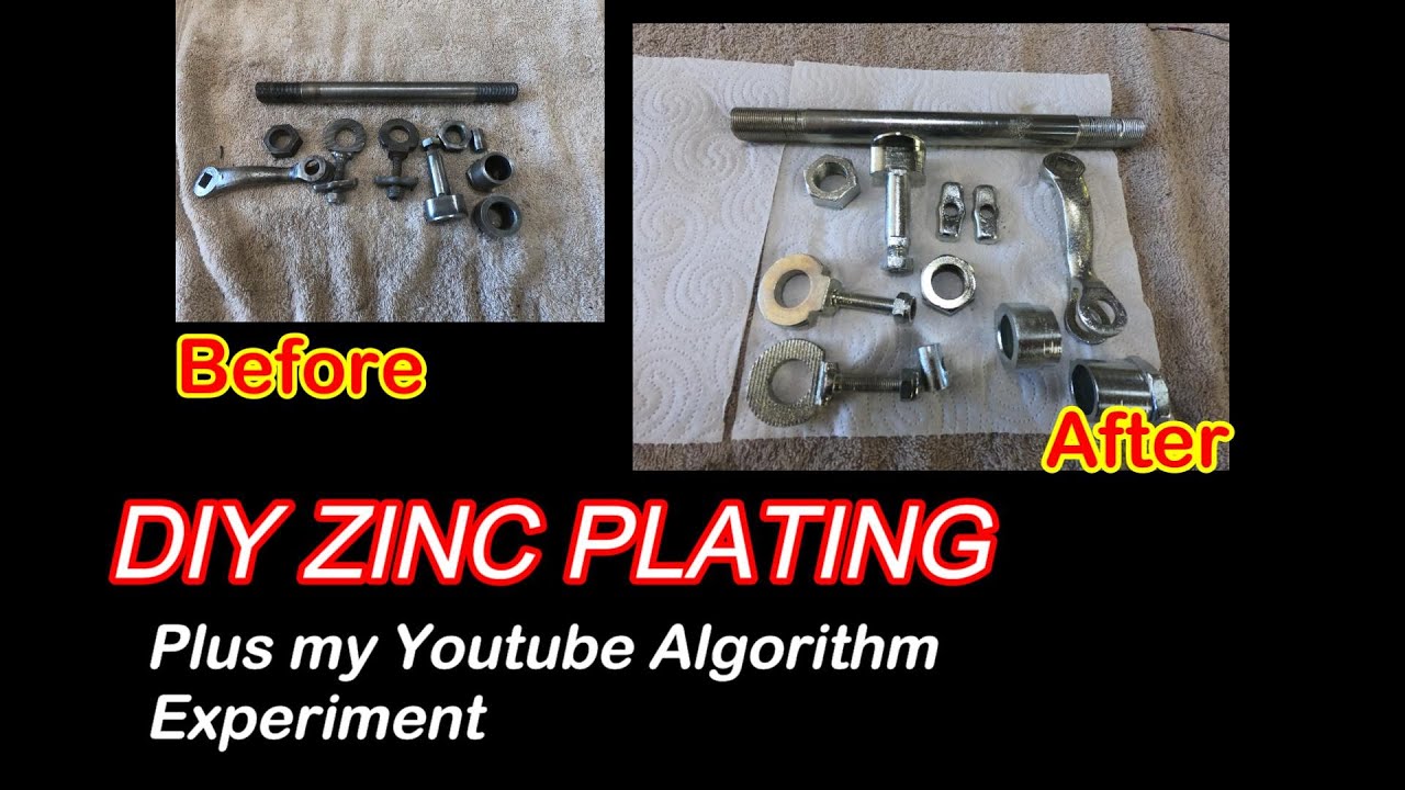 DIY zinc plating in my home workshop. Plus my Youtube algorithm experiment. How I Zinc plate parts.