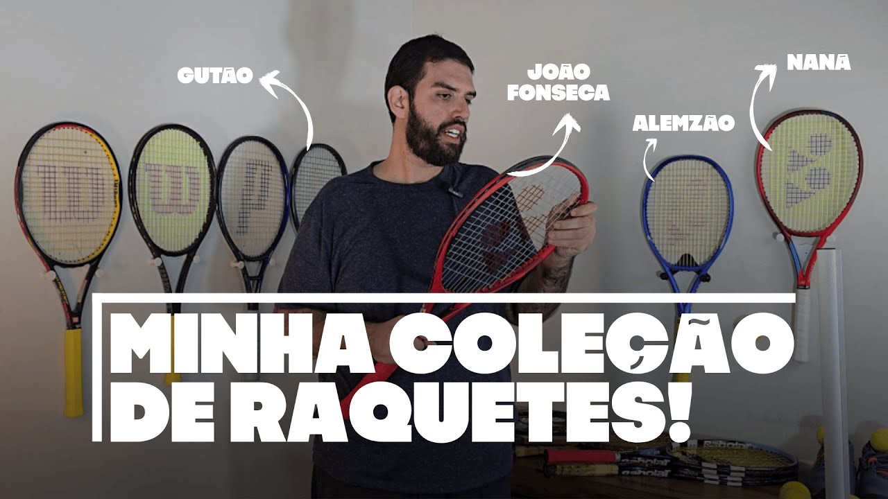A MINHA COLEÇÃO DE RAQUETES! Tem raquete do João Fonseca, da Naná, do Gutão e várias relíquias!
