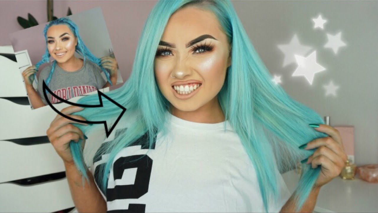 I Coloured My Hair BUBBLEGUM BLUE!!! 😱