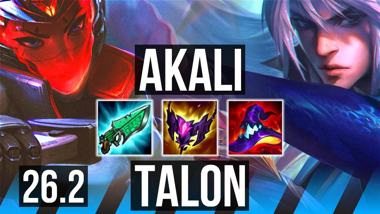 AKALI vs TALON (MID) | 65K damage | KR Master | 26.2