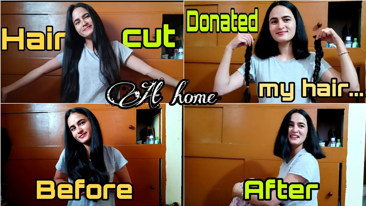 I donated my hair 💇 || haircut at home /Bob cut || Vlog || girl from North