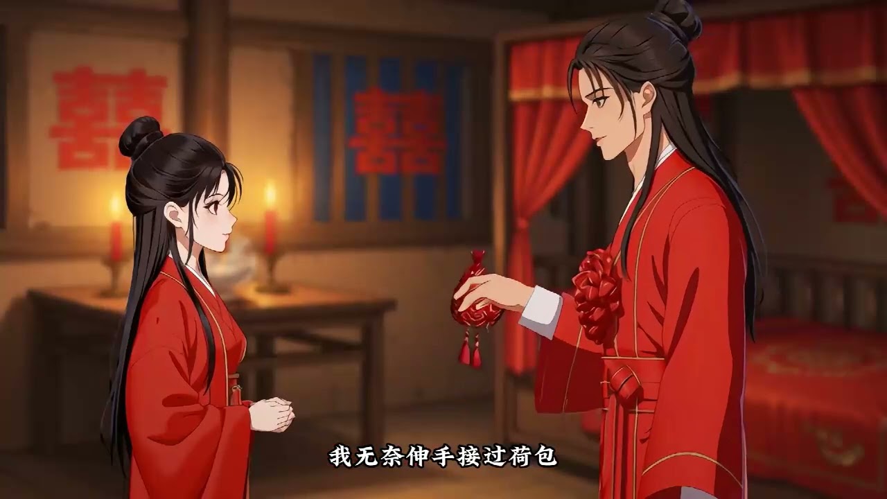 《天命新娘》穿越到明朝的男主，洞房花烛夜发现新娘被掉包，美艳御姐换成了瘦小的庶女赵月荣。虽满心无奈，但见小姑娘怯懦懂事，男主终究不忍将她赶走。此后，两人相依为命，男主前往京城探寻商机#阿紫说漫