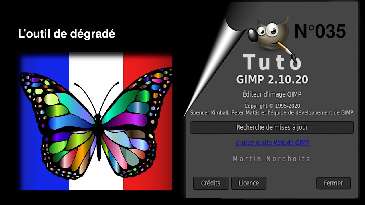 Tuto Gimp 2 10 20 pour débutant – 035 - L’outil de dégradé