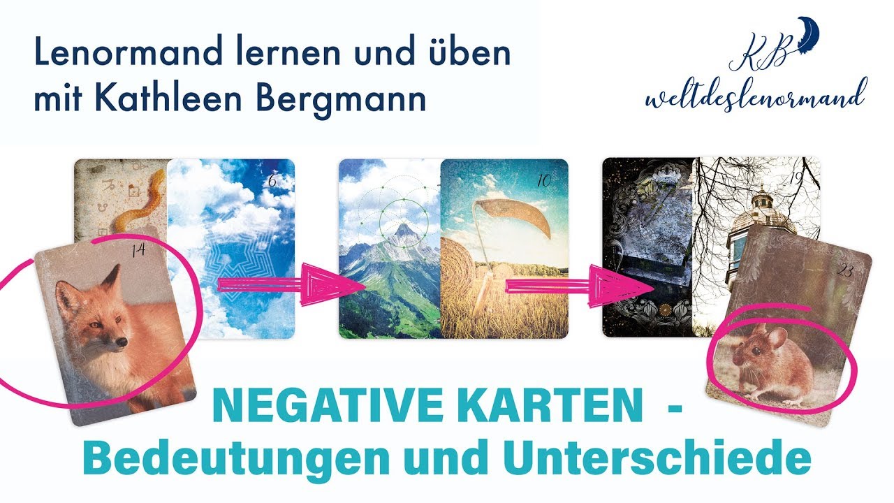Lenormand Deutung: Negative Lenormandkarten genau erklärt 👉 Unterschiede & Merkmale & gute Seiten☔️