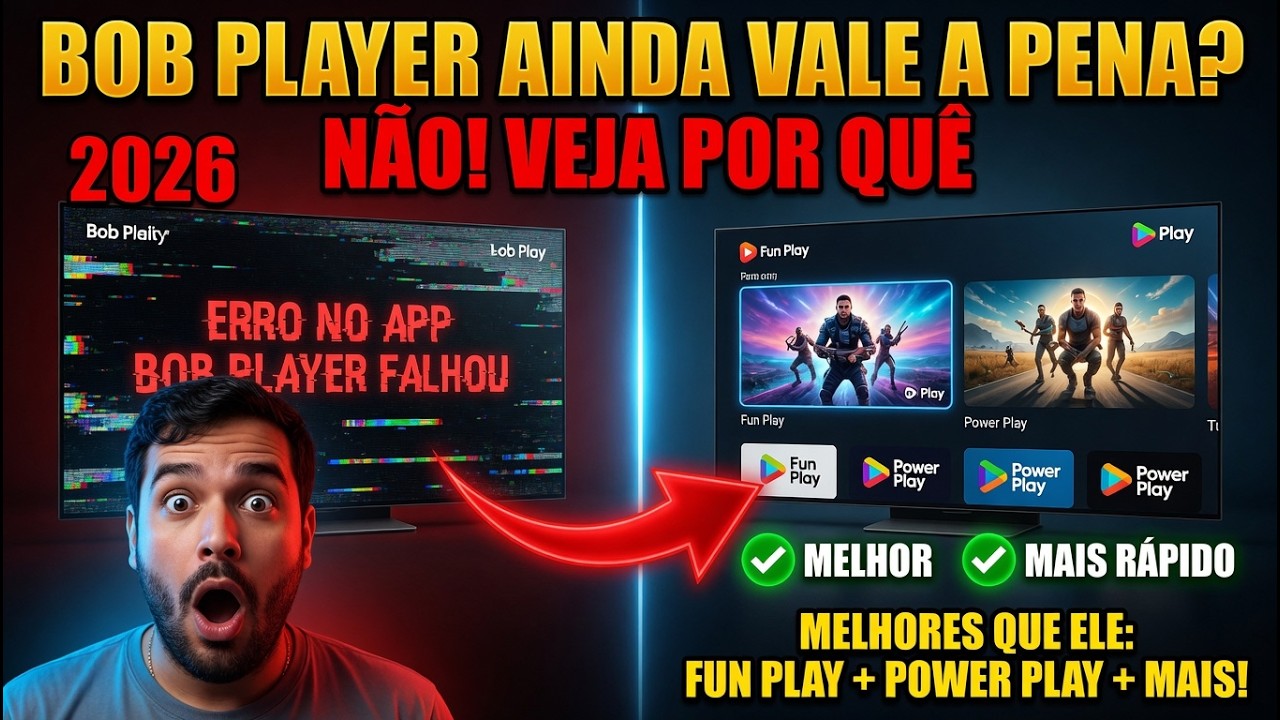 BOB PLAYER em 2026: N&atilde;o Vale Mais a Pena! Melhores Apps (Testei)
