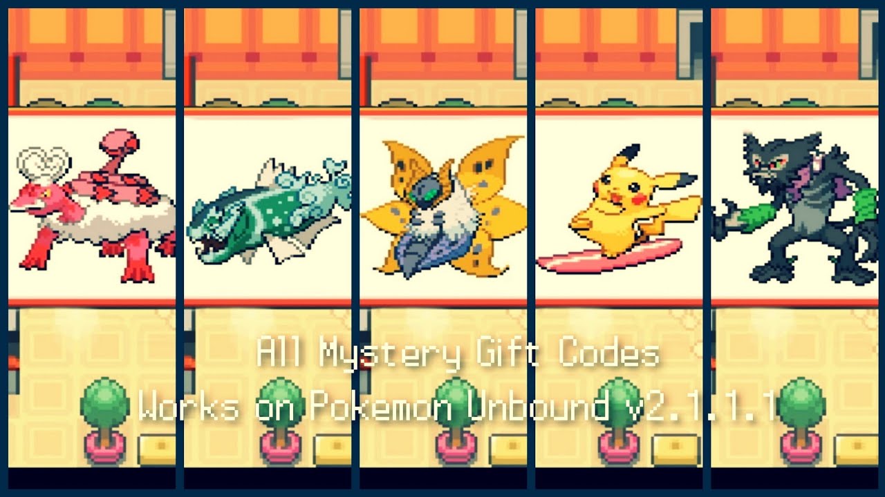 Pokemon Unbound v2.1.1.1 - All Mystery Gift Codes (Updates)