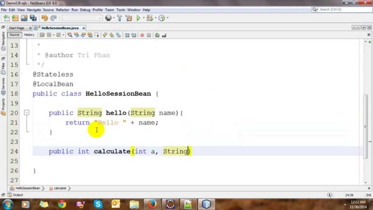 Enterprise Application with EJB in NetBeans