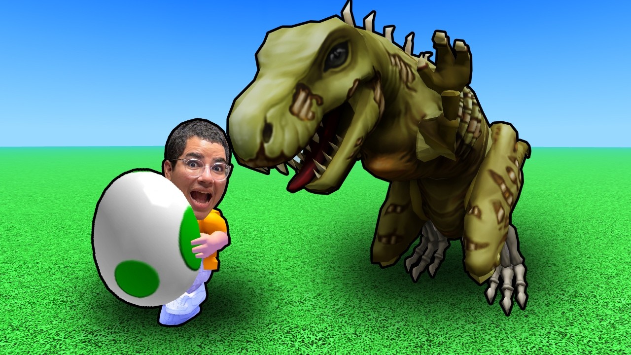 TENTE N&Atilde;O SER CAPTURADO PELO DINOSSAURO GIGANTE! (ROBLOX - DINO VS HUMAN)