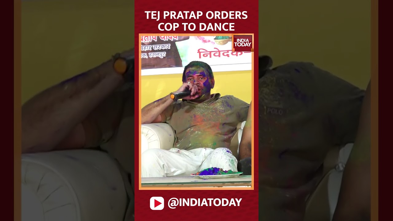 Thumka Lagao Or Get Suspended: Tej Pratap's Order To Cop On Holi Sparks Row