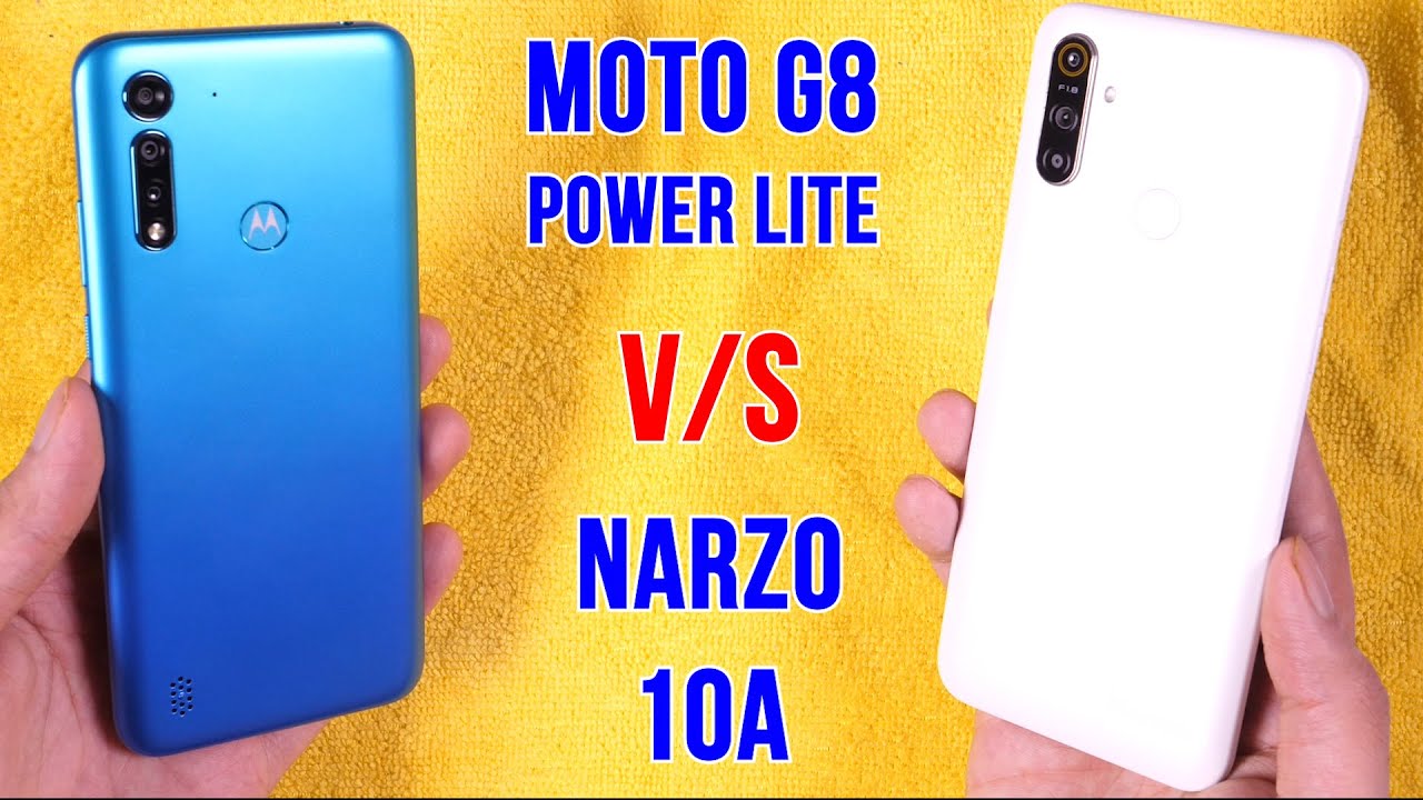 Motorola G8 Power Lite vs Narzo 10A: FULL Comparison | Camera | PUBG Test | Helio P35 vs G70 [Hindi]