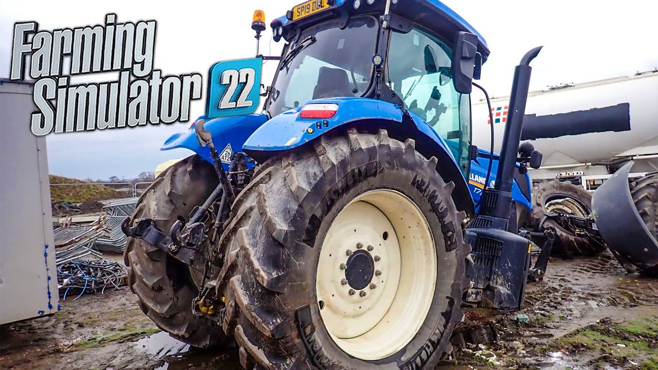 У трактора New Holland во время работы на ферме сломалась ось трактора | Farming Simulator 22