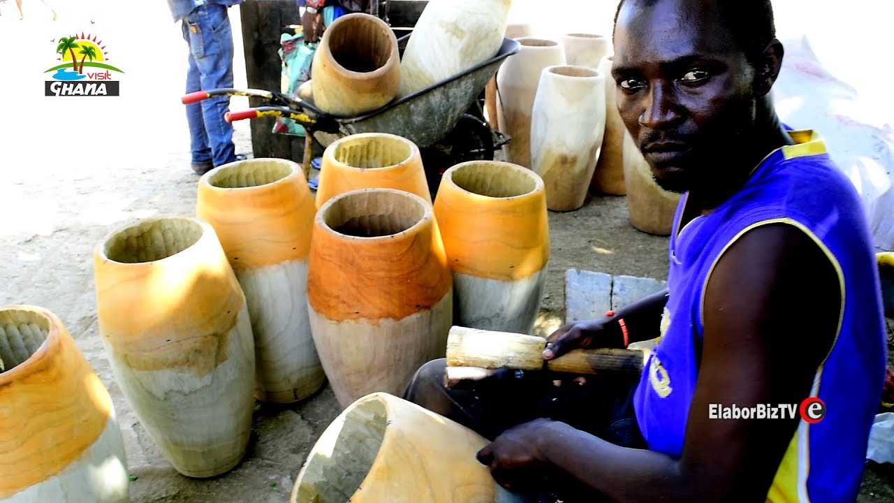 A visit to African drum makers of Accra Ghana