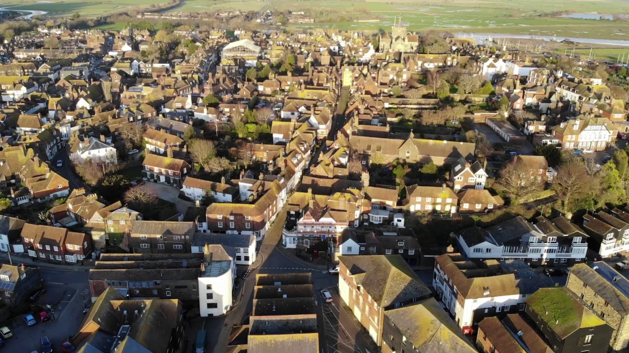 The Cinque Port of Rye from the air !
