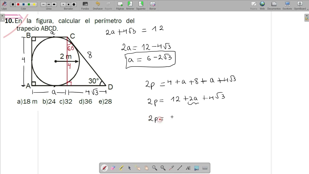 CIRCUNFERENCIA - TEOREMA DE PITOT Y PONCELET - BÁSICO