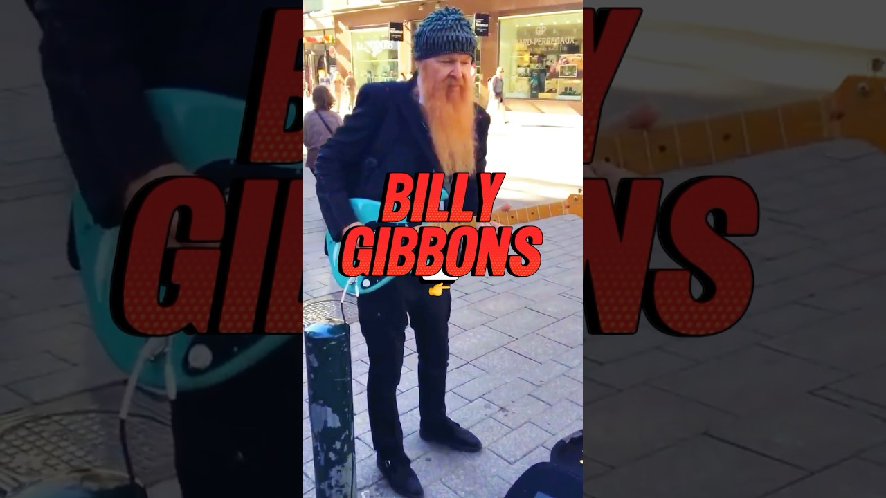 Billy Gibbons (ZZ TOP) busks on the street and no one notices him 🎸🪕🎶🎹 #performance #busking #blues