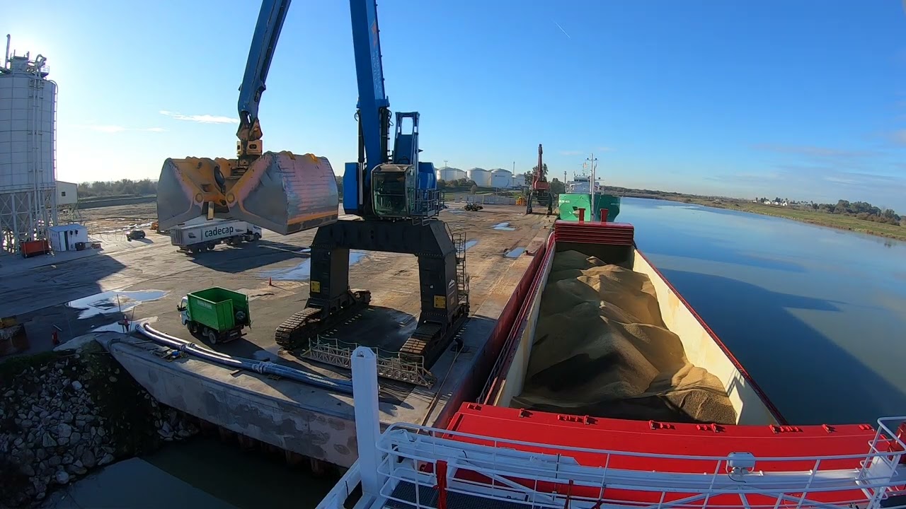 Baltic Sail 07.01.2026 - discharging Rapeseedmeal in Sevilla