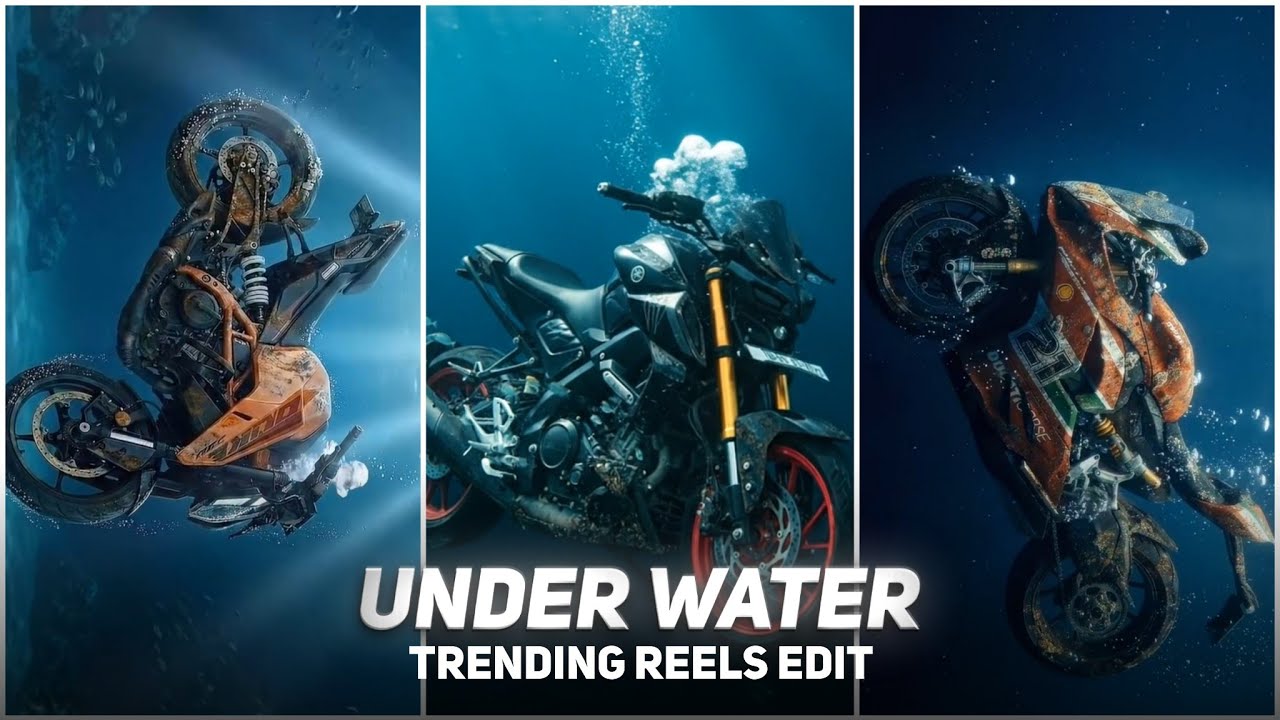 Trending UNDER WATER  Video Kaise Banaye| Under Water Bike Reels Video Tutorial  