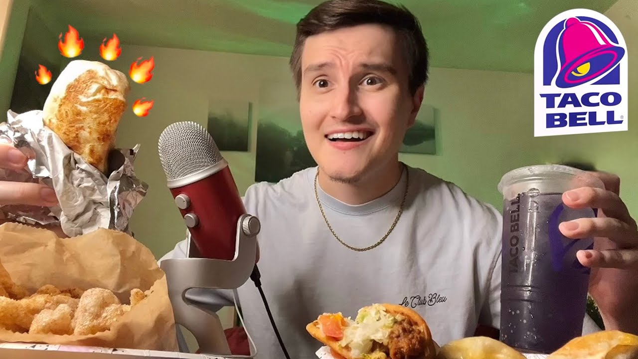 ASMR Острый мукбанг из Taco Bell 🔔🔥 (звуки еды)