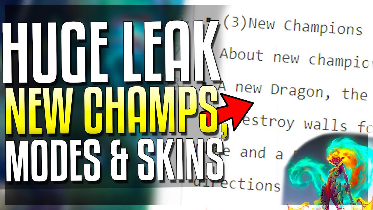 NEW BIGGEST LEAK YET!!! New Champs, Game Modes, Skins LEAKED?? League of Legends