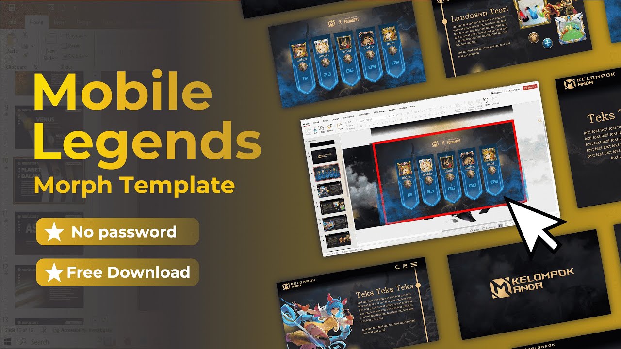 Mobile Legends Morph PowerPoint Template (PPT) free download