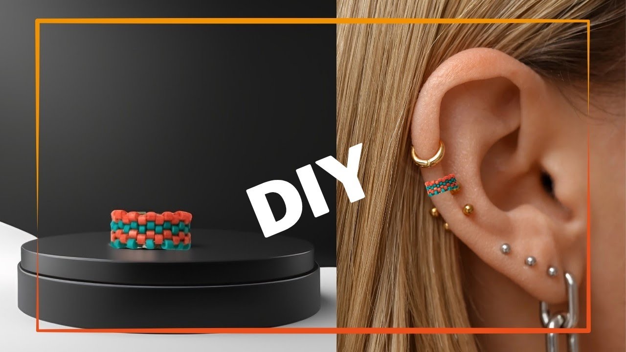 MINI ARO EN MIYUKI DIY, #aretes #earrings #miyuki